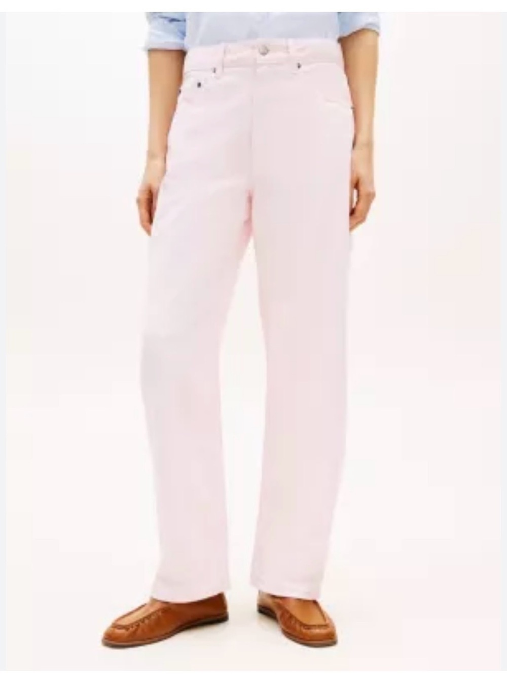Tommy Hilfiger Light Pink Straight-Leg Pants
